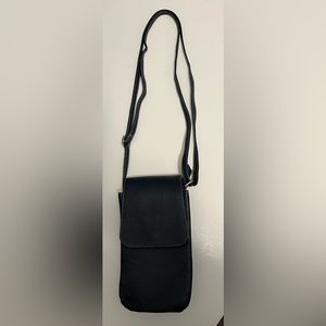 Genuine leather cell phone bag Dark Blue